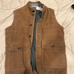 Peter Millar Tan Quilted Vest